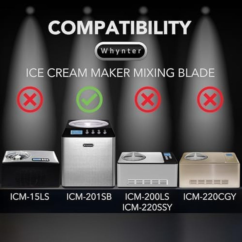 Ice Cream Maker Machine Automatic 2.1 Qt. Upright with Built-In Compressor, LCD Digital Display & Timer, No Pre-Freezing, ICM-201SB, Stainless Steel